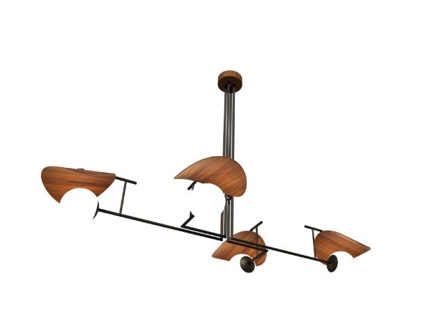 Pendente Fox Lustres Madeira Madame 4L E27 1100x1700x900mm 1305