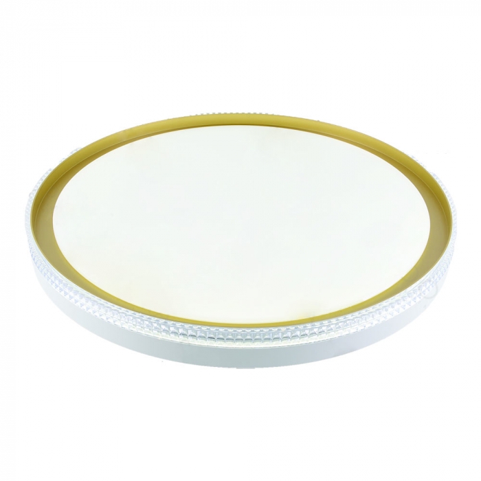 Plafon Sindora 60 watts 3000K 4500K 6500K Metal Dourado Acrílico Silicone 400mm DCX02311


