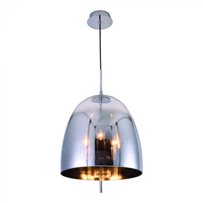 Pendente Sindora 4L E14 Bivolt Metal Cromado Vidro Cromado 330x550mm DCD04101