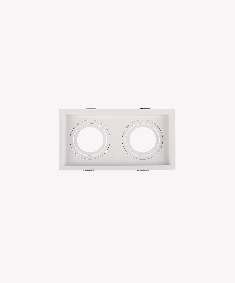 Spot Embutido Duplo Recuado Opus LED 2L Dicroica MR16 Branco 106x190x37mm OPS 82406
