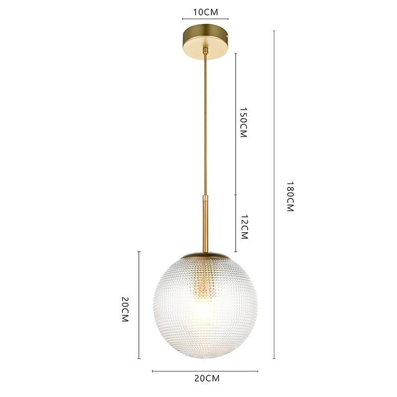 Pendente Nordecor Bodan 1L E27 Ouro Champagne Ø200mm 2912