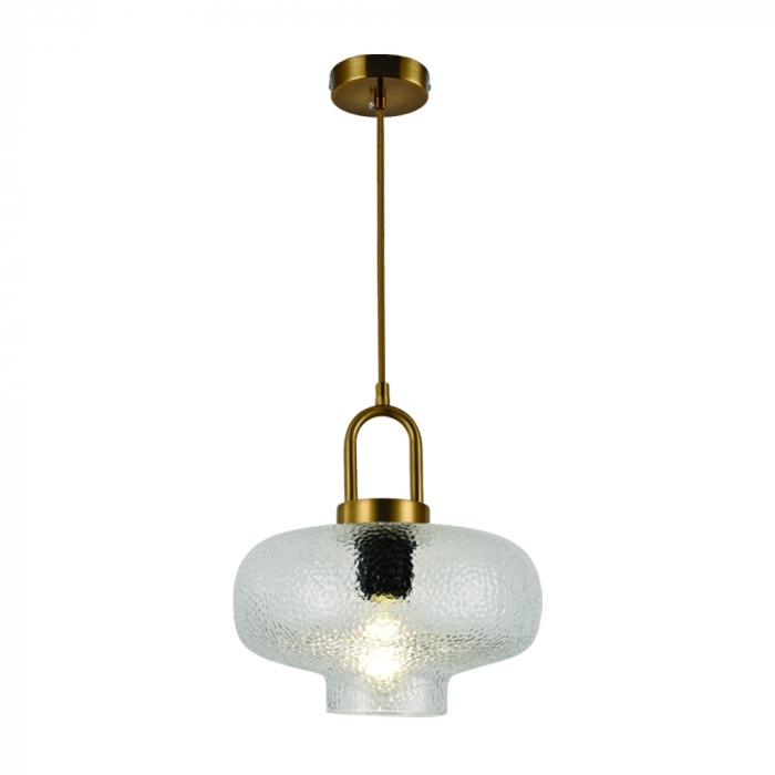 Pendente Sindora 1L E27 Metal Bronze e Vidro 260x150mm DCD04054