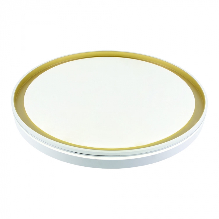 Plafon Sindora 60 watts 3000K 4500K 6500K Metal Dourado e Acrílico 400mm DCX02313

