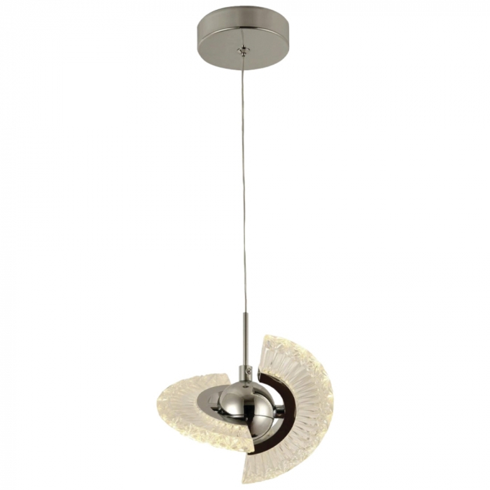 Pendente Sindora Metal Cromado e Acrílico 4 watts 180x100mm QD05192