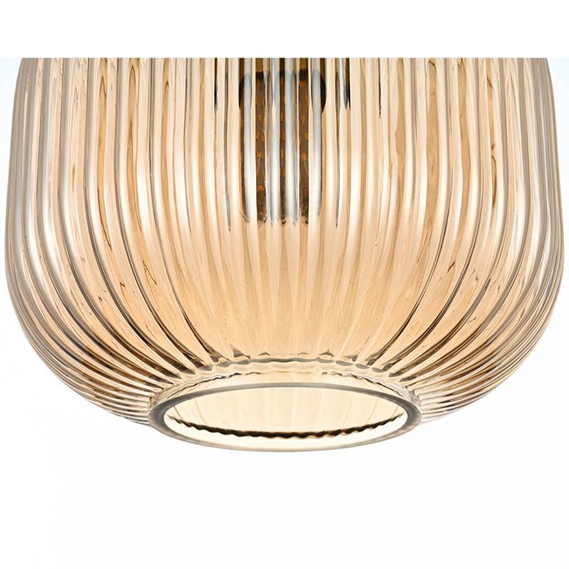 Pendente Nordecor Canne Oni 1L E27 Ouro Champagne 160x200mm 2915