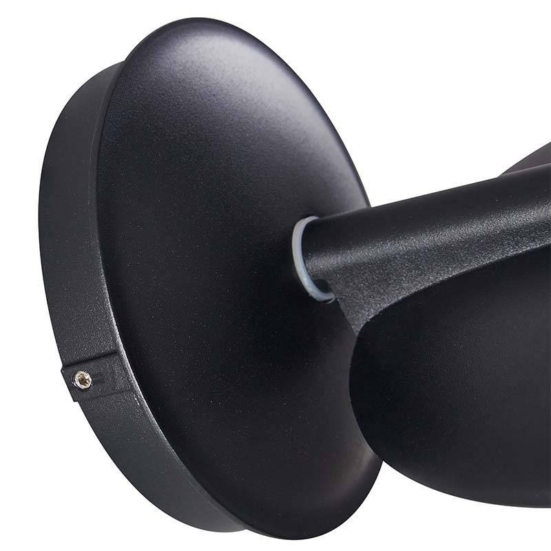 Arandela Nordecor Pyana 10 watts 3000K Preto IP65 Ø160x200mm 2856