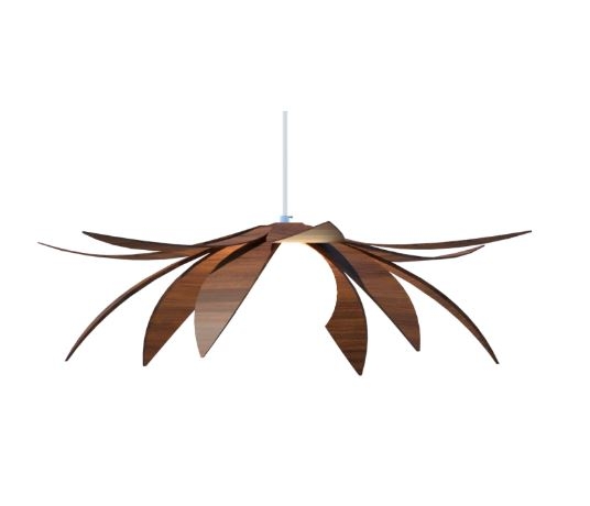 Pendente Fox Lustres Madeira Lírio 1L G9 Ø550x150mm 1205