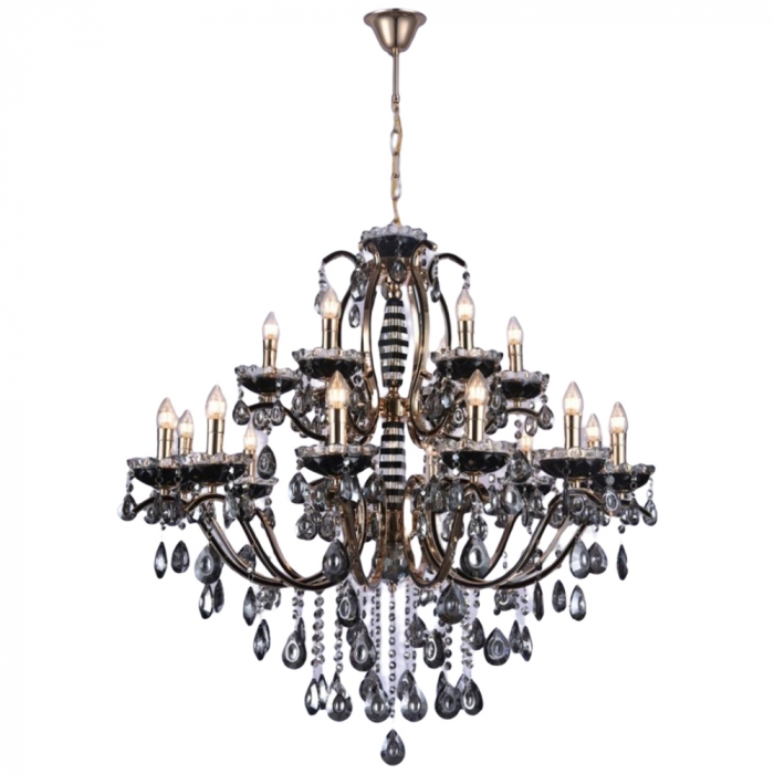 Pendente Sindora Metal e Cristal 18L E14 1000x850mm DCD00481-12+6