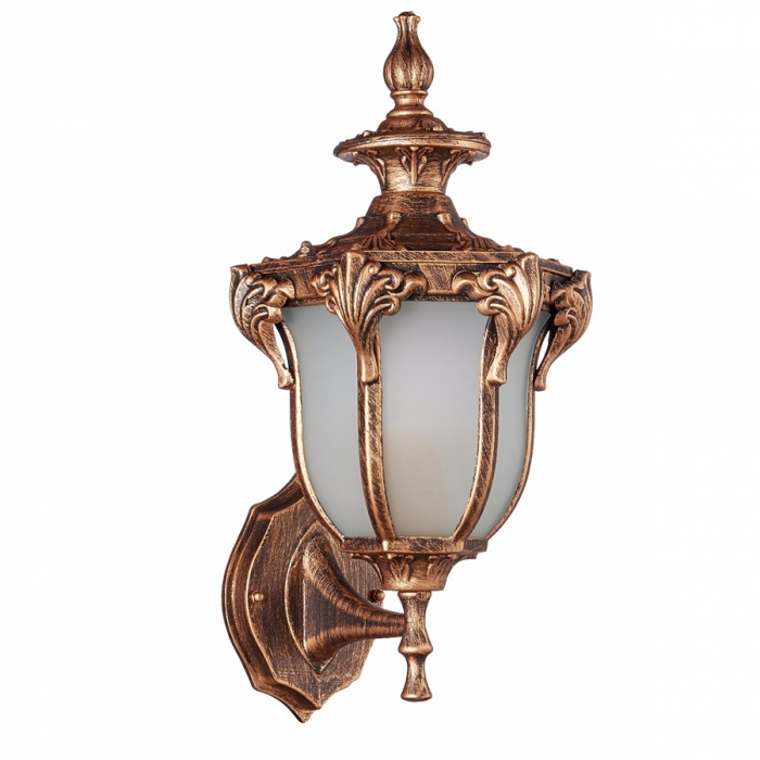 Arandela Biancoluce Modelo Cannes Alumínio Injetado e Vidro Fosco Ouro Velho1L E27 240x180x380mm AC809P