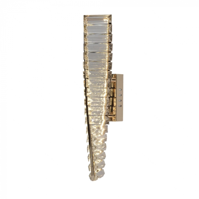 Arandela Sindora 7 watts 3000K Metal Dourado e Cristal 450x80mm DCB00791
