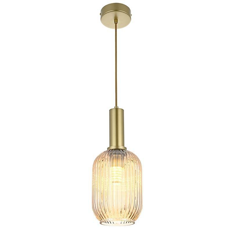 Pendente Nordecor Canne Lon 1L E27 Ouro Champagne 190x140mm 2913
