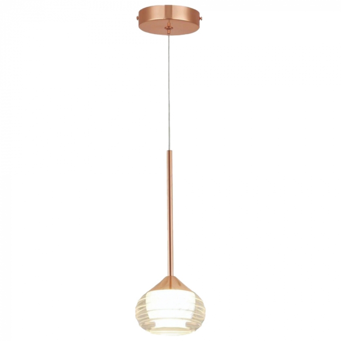 Pendente Sindora Metal Rose e Cristal 5 watts 87x240mm DCD02135