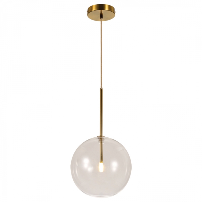 Pendente Sindora 5 watts 3000K Metal Bronze e Vidro Transparente Ø200mm DCD04070