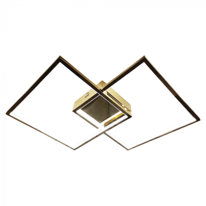 Plafon Sindora 39 watts 3000K Inox Champagne e Silicone Led Interno 600x600mm DCX01291