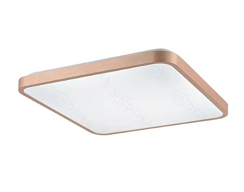 Plafon Sindora 120 watts 3000K 4000K 6000K Metal Dourado e Acrílico 490x490x50mm DCX02319

