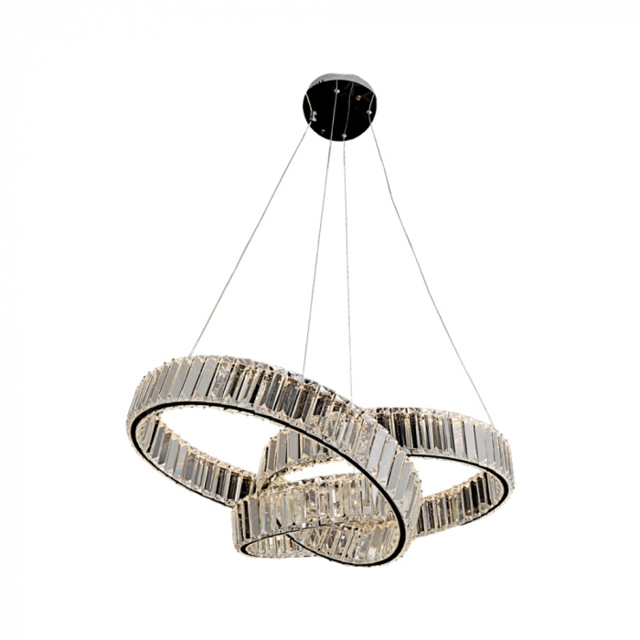 Pendente Sindora 90 watts 3000K Metal Dourado e Cristal 1000mm DCD02857