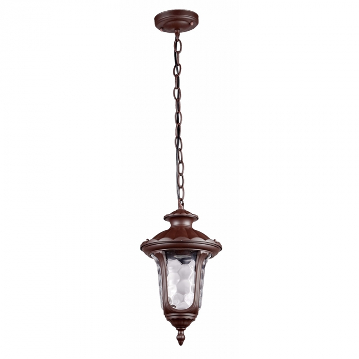 Pendente Biancoluce Clássica Modelo Orleans Alumínio Injetado e Vidro Marrom 1L E27 Ø185x330mm AC252T