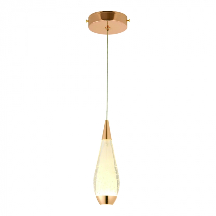 Pendente Sindora Metal Dourado e Cristal Transparente 5 watts 90x260mm DCD02173