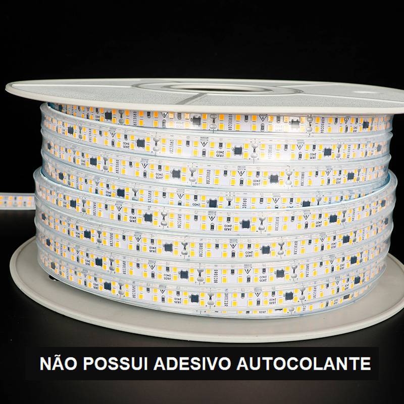 Fita de LED Siliconada Nordecor 16w/mt 240 leds IP65 11mm 220V 4000K (Rolo 50 metros) 7262