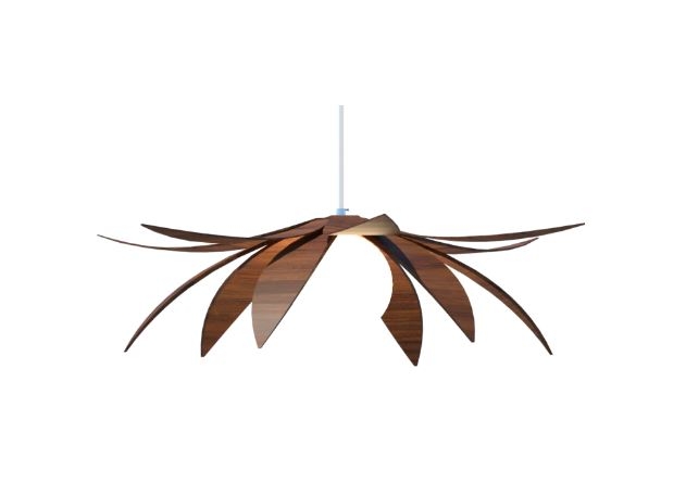 Pendente Fox Lustres Madeira Lírio 1L G9 Ø750x180mm 1206