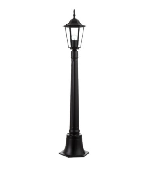 Poste Biancoluce Pequeno de Jardim Nice Alumínio Injetado e Vidro 1L E27 1000mm PC204/1-PQ
