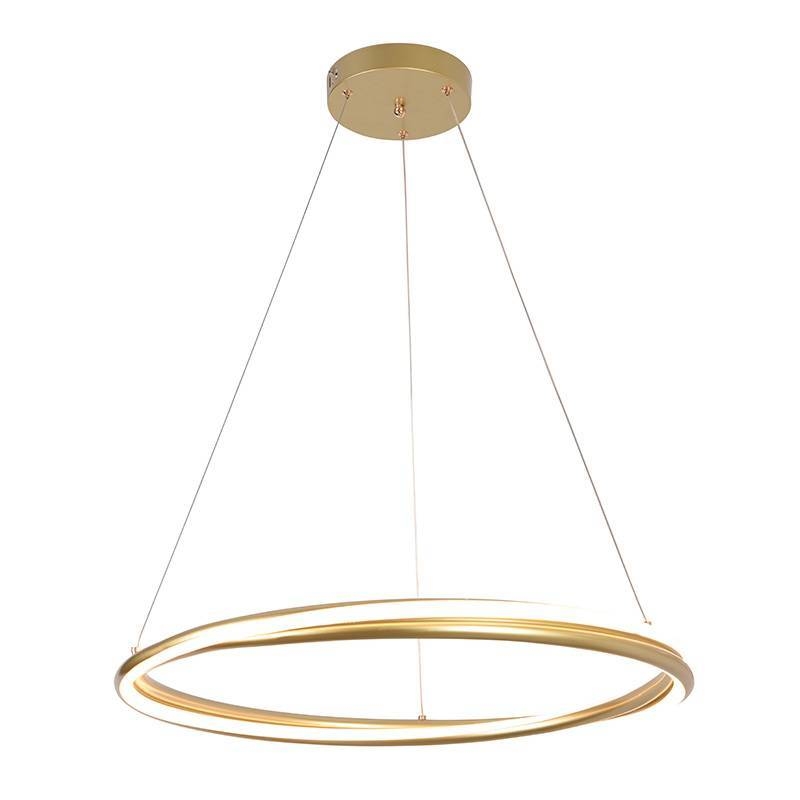 Pendente Nordecor Euni 56 watts 3000K Dourado Fosco Ø600mm 2871