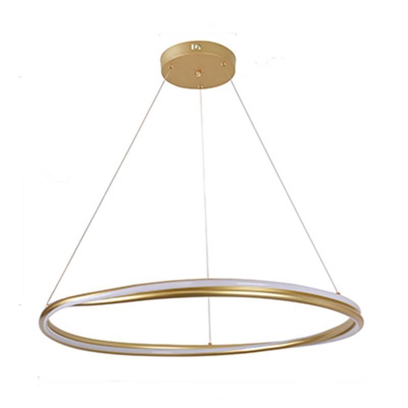 Pendente Nordecor Euni 75 watts 3000K Dourado Fosco Ø800mm 2872