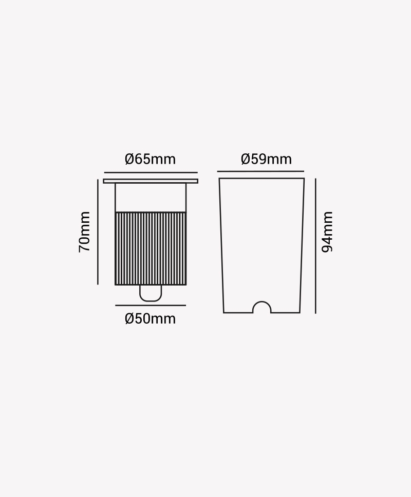 Embutido Solo Opus LED 5 watts IRC90 3000K 12° Preto IP67 Ø65mm OPS 33594