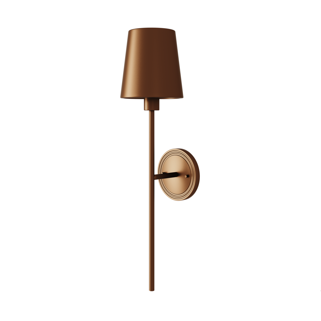 Arandela Foco Metallo Tocheiro Cúpula Metal 1L E27 610x150x180mm AR 105/M