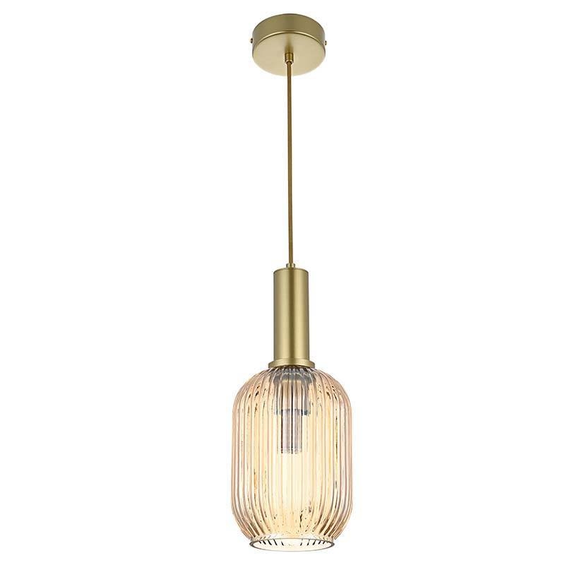 Pendente Nordecor Canne Lon 1L E27 Ouro Champagne 190x140mm 2913