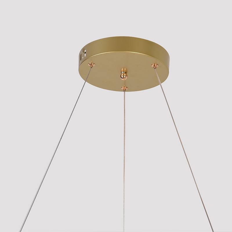 Pendente Nordecor Euni 75 watts 3000K Dourado Fosco Ø800mm 2872