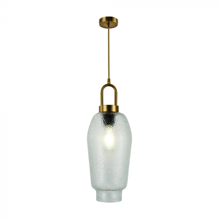 Pendente Sindora 1L E27 Metal Bronze e Vidro 180x350mm DCD04056
