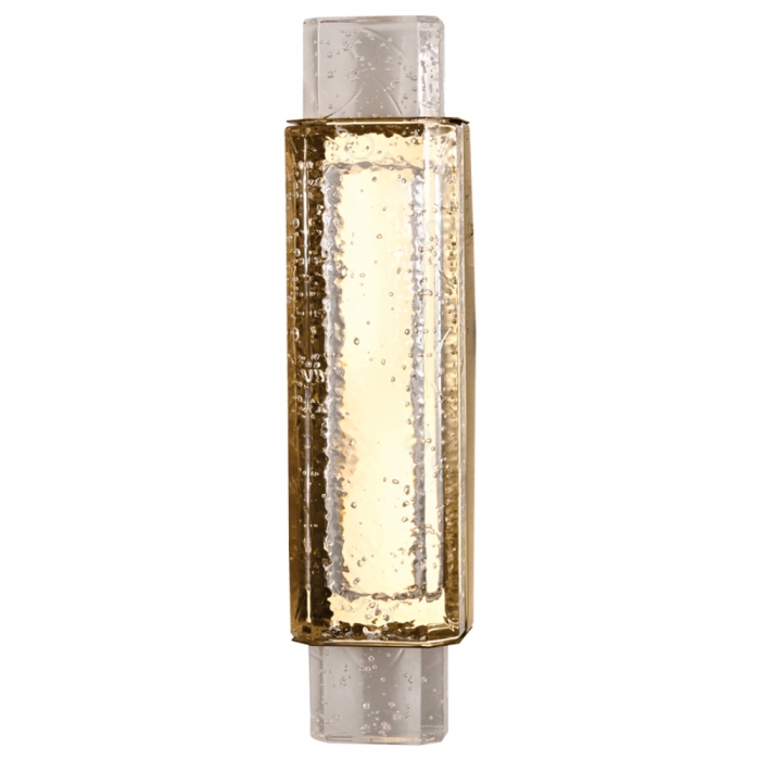 Arandela Sindora Metal Dourado e Cristal Transparente 6 watts 3000K 100x420mm DCB04081