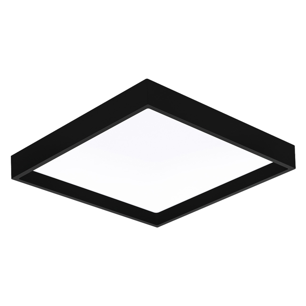 Plafon Sobrepor Stella Deep Preto Recuado 28 Watts 3000K 350x350mm STL23905PTO/30