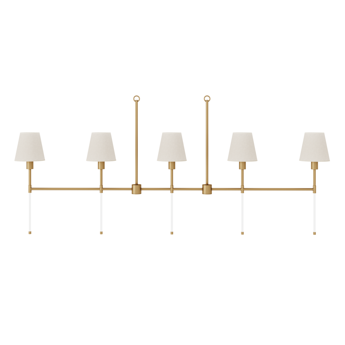 Pendente Foco Metallo Volterra Cúpula de Tecido 5L E27 1660x160x742mm PE 517