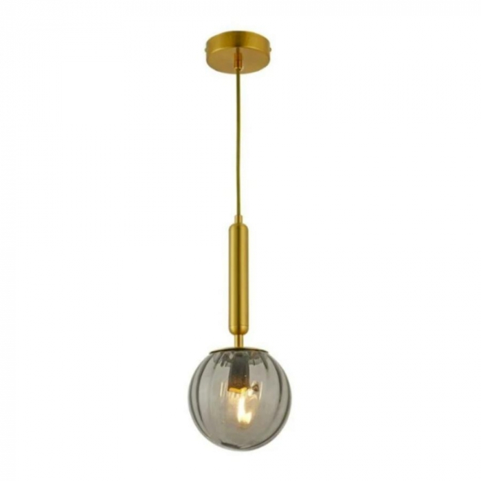 Arandela Sindora 1L E27 Metal Vidro Fumê 150x300mm DCD02144
