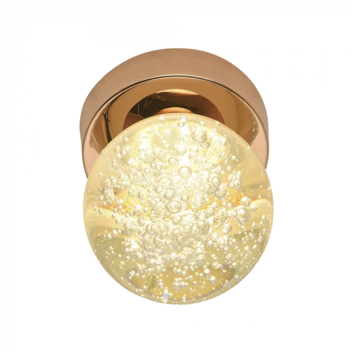 Arandela Sindora Metal Bronze e Cristal 5 watts 3000K 100x140mm DCB02179