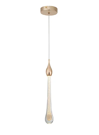 Pendente Sindora Metal Dourado e Cristal 5 watts 50x300mm DCD02105A