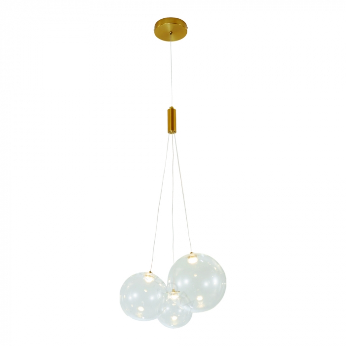 Pendente Sindora 15 watts 3000K Metal Bronze e Vidro Transparente 120x150x180mm DCD04126