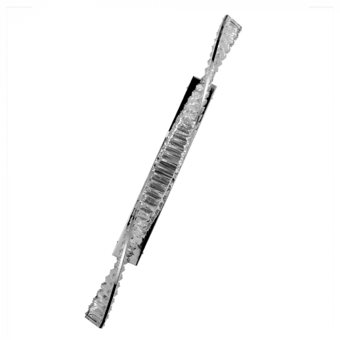 Arandela Sindora 20 watts 3000K Metal Cromado e Cristal Transparente 1000x100x110mm DCB02852