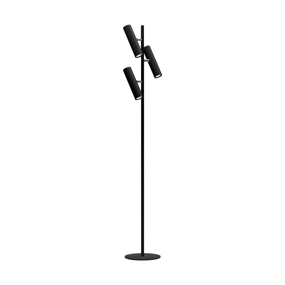 Luminária De Piso Montare Round Slim Triplo Articulada 3L Mini Dicroica MR11 220x200x1400mm 253140