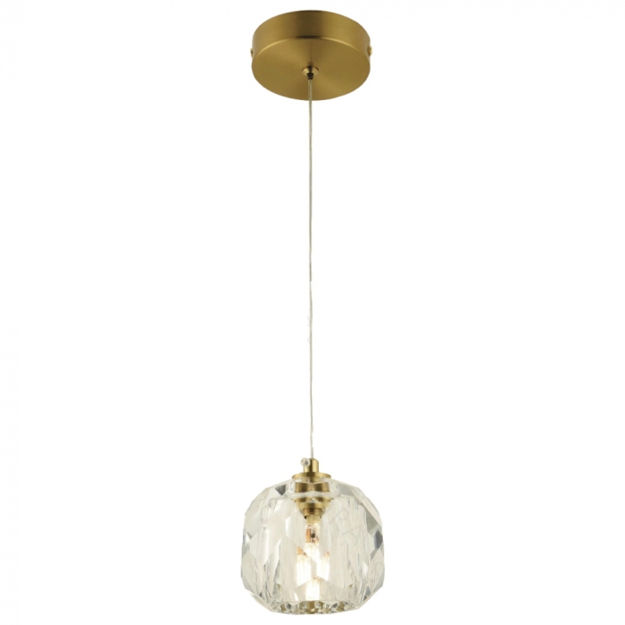 Pendente Sindora Metal Bronze Cristal 1L G9 110x110mm QD05130