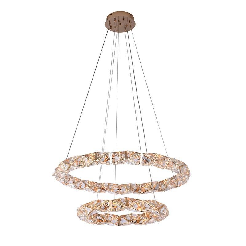Pendente Nordecor Kazy 62 watts 3000K Ouro Brilho Ø530/800mm 2883