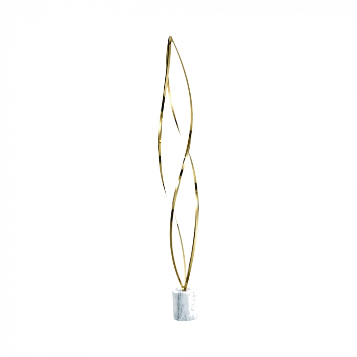 Coluna Sindora 65 watts 3000K Inox Dourado e Silicone Base Branca 200x1570mm DCD06223