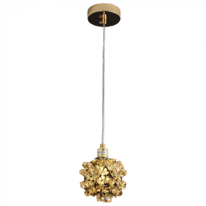 Pendente Sindora Metal Dourado Cristal 1L G9 Ø100mm QD05162