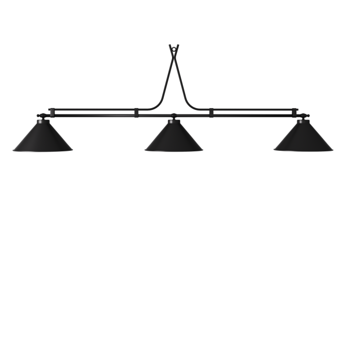 Pendente Foco Metallo Atlântico Cúpula Metal Ø370mm 3L E27 2000mm PE 602/37