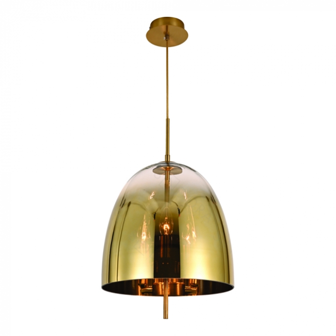 Pendente Sindora 4L E14 Bivolt Metal Dourado Vidro Dourado 330x550mm DCD04102