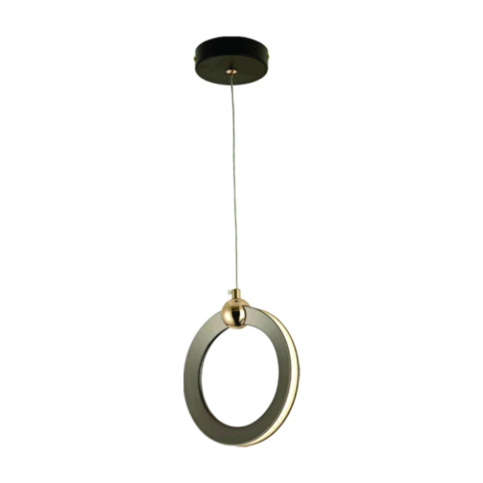 Pendente Sindora Metal Preto e Silicone 9 watts 3000K Ø170mm QD05138