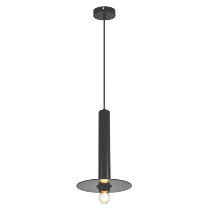 Pendente Sindora 1L E27 Metal Preto Ø200x310mm DCD04100