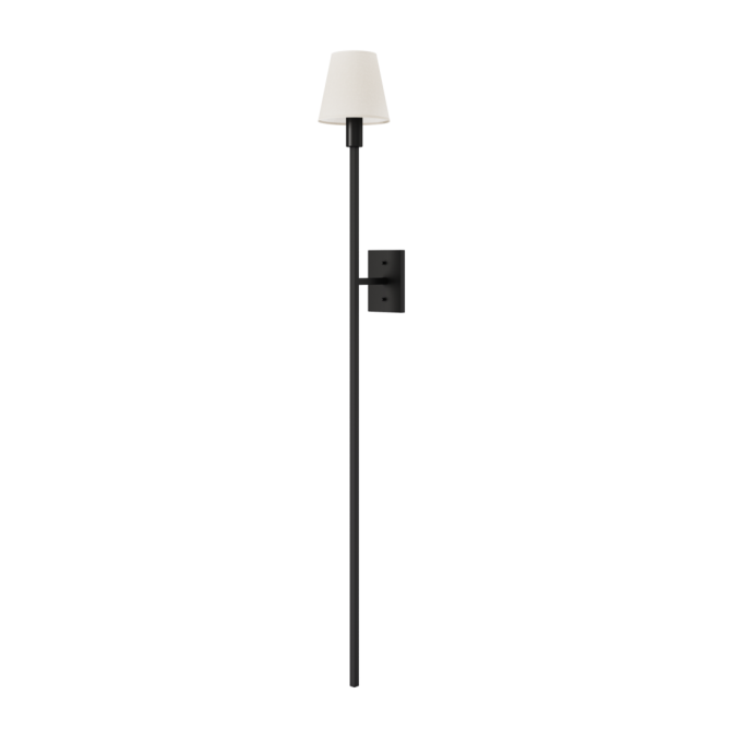 Arandela Foco Metallo Lunga Quadrada Cúpula Tecido 1L E27 1390x150x180mm AR 107/Q